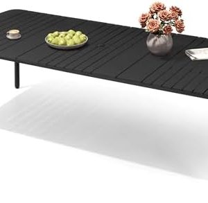 Outdoor Dining Table for 10 People, 93" Patio Rectangle Table