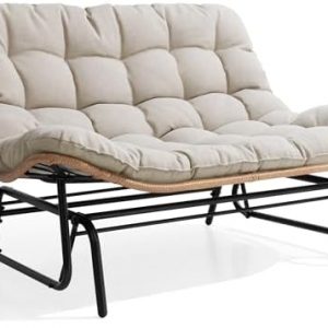 Crestlive Products Outdoor Glider 2-Person (Beige)