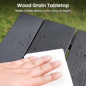Crestlive Products Outdoor Dining Table for 6, 71" Aluminum Patio Table