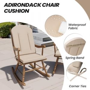 50x19.6 In Adirondack Chair Cushion Set of 2, Outdoor Chair Cushion