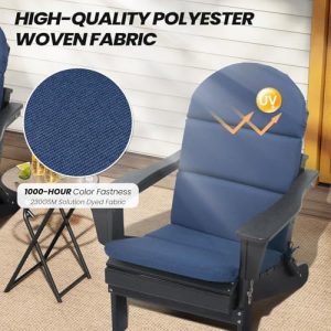 50x19.6 In Adirondack Chair Cushion Set of 2, Outdoor Chair Cushion