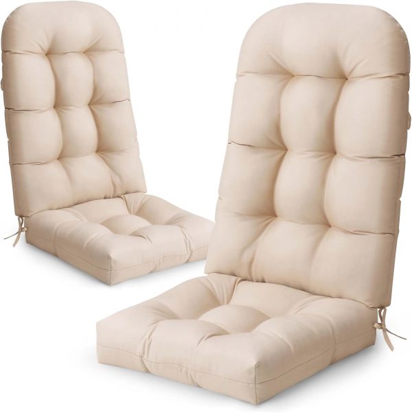 50x20x4 In Adirondack Chair Cushion Set of 2, Thick Outdoor Chair Cushion