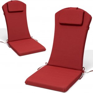 50x20 In Adirondack Chair Cushion Set of 2, Patio Chair Cushion w/Headrest