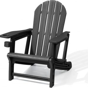 CRESTLIVE HDPE Outdoor Adirondack Chairs with Cup Holder