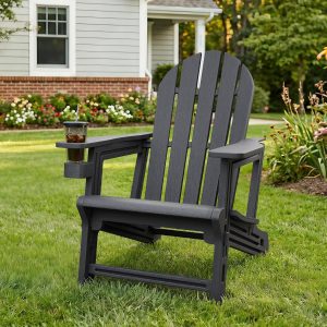 CRESTLIVE Adirondack Chairs, HDPE with Cup Holder